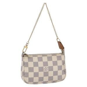LOUIS VUITTON Damier Azur Mini Pochette Accessoires Pouch N63005 LV Auth hk3216
